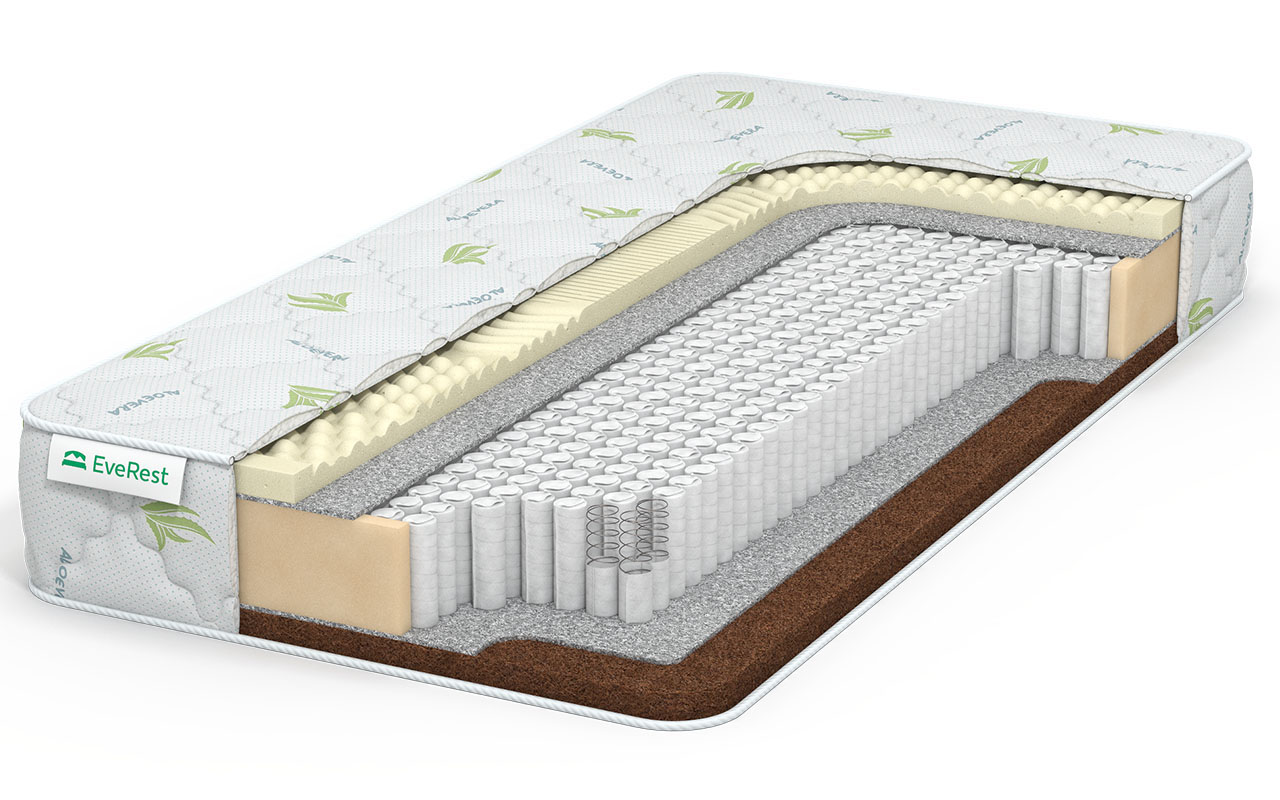 матрас Everest Ту-Вэй Кокос латекс 7 зон S1000 1 Everest Ту-Вэй Кокос латекс 7 зон S1000